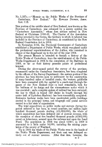 Memoir on the Public Works of the Province Of