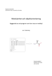 Modularitet Och Objektorientering