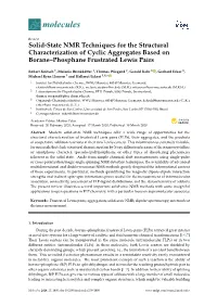 Solid-State NMR Techniques for the Structural Characterization of Cyclic Aggregates Based on Borane–Phosphane Frustrated Lewis Pairs