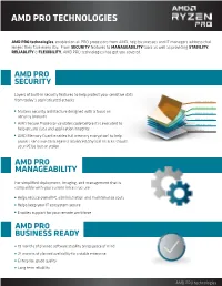 Amd Pro Technologies