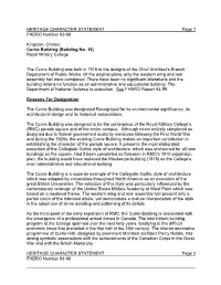 Fhbro Heritage Character Statement