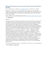High-Resolution Optical Spectroscopy of the Yellow Hypergiant V1302 Aql (=IRC+10420) in 2001–2014 By: V.G