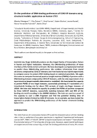 On the Prediction of DNA-Binding Preferences of C2H2-ZF Domains Using Structural Models: Application on Human CTCF