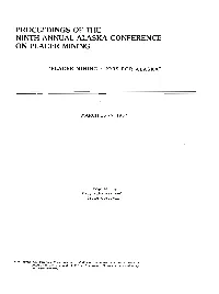 Proceedings of the Ninth Annual Alaska Conference on Placer Mining