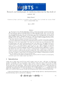 Research and Development of Scintillation Detectors for the Study of Cosmic Ray