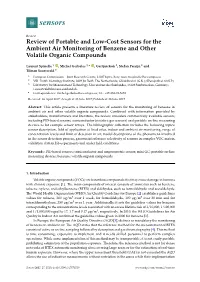 Review of Portable and Low-Cost Sensors for the Ambient Air Monitoring of Benzene and Other Volatile Organic Compounds