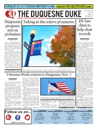 Taking in the Colors of Autumn DU Law Program Clinic to Put on Help Clear Probation Records