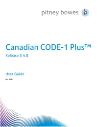 Canadian CODE-1 Plus V3.4.0 User Guide for IBM I