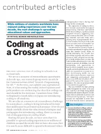 Coding at a Crossroads