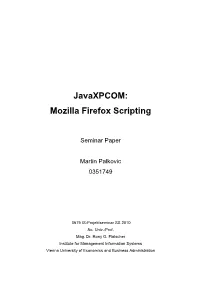 Javaxpcom: Mozilla Firefox Scripting