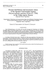 Present Distribution and Taxonomic Status of the Spotted