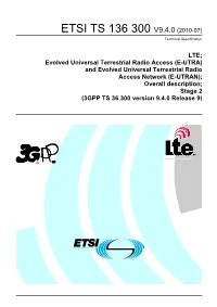 TS 136 300 V9.4.0 (2010-07) Technical Specification