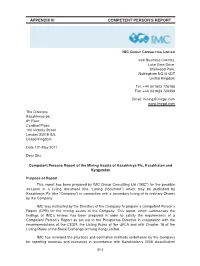 Appendix Iii Competent Person's Report