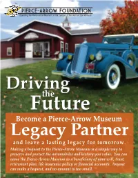 Become a Pierce-Arrow Museum Legacy Partner and Leave a Lasting Legacy for Tomorrow