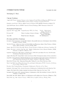 CURRICULUM VITAE November 12, 2020