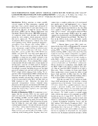 High Performance Mars Ascent Vehicles, Earth Return Vehicles and “All-Up” Launch Strategy for Low Cost Sample Return