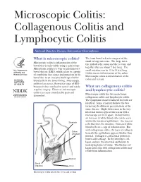 Microscopic Colitis: Collagenous Colitis and Lymphocytic Colitis