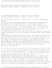 Originaldokument Enthält an Dieser Stelle Eine Grafik! Original Document Contains a Graphic at This Position!