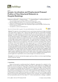 Seismic Acceleration and Displacement Demand Profiles of Non-Structural Elements in Hospital Buildings