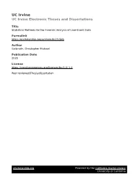 Statistical Methods for the Forensic Analysis of User-Event Data