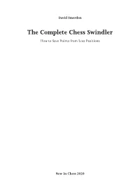 The Complete Chess Swindler