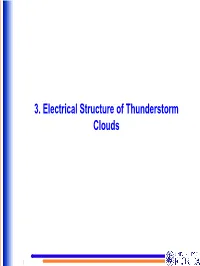 3. Electrical Structure of Thunderstorm Clouds