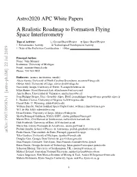 Astro2020 APC White Papers a Realistic Roadmap to Formation Flying Space Interferometry