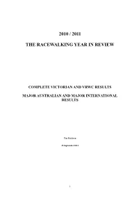 FULL AUST WALK RESULTS 2010-2011.Pdf