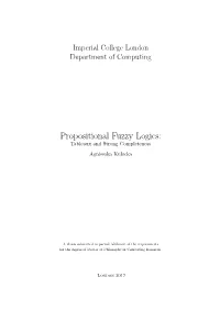 Propositional Fuzzy Logics: Tableaux and Strong Completeness Agnieszka Kulacka