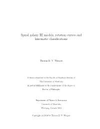 Spiral Galaxy HI Models, Rotation Curves and Kinematic Classifications