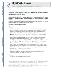 Temporal and Geographic Patterns of Social Media Posts About an Emerging Suicide Game