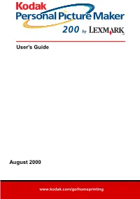 August 2000 User's Guide