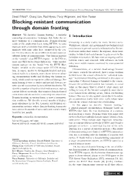 Blocking-Resistant Communication Through Domain Fronting