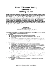 Mastery Charter Schools PA Board Minutes 2018.02.01