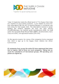The Supply Chain Initia- Tive, Together for Good Trading Practices”, Aj