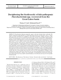 Deciphering the Biodiversity of Fish-Pathogenic Flavobacterium Spp