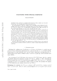 Polytopes with Special Simplices 3