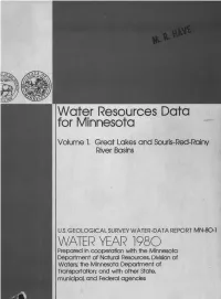Water Resources Data for Minnesota
