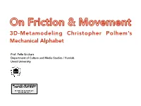 3D-Metamodeling Christopher Polhem's Mechanical Alphabet