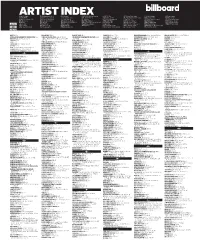 ARTIST INDEX(Continued)