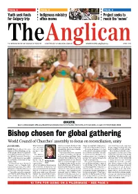 Bishop Chosen for Global Gathering World Council of Churches’ Assembly to Focus on Reconciliation, Unity