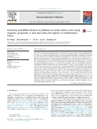 Detection and Differentiation of Pollution in Urban Surface Soils Using Magnetic Properties in Arid and Semi-Arid Regions of Northwestern China