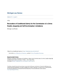 Double Jeopardy and Self-Incrimination Limitations