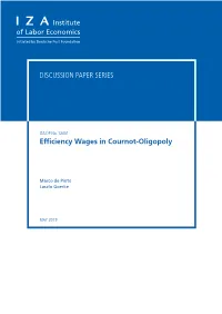 Efficiency Wages in Cournot-Oligopoly