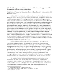 NB: the Following Is a Pre-Publication Copy of an Article Scheduled to Appear in Vol