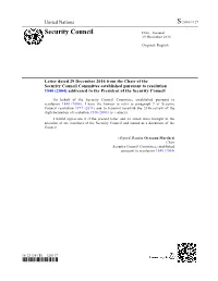 Security Council Distr.: General 29 December 2016