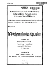 Sudan University of Science and Technology College of $Edical Radiologicjfciences Department of Piagiiosticpechnology Project Ti