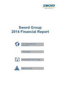 Sword Group 2014 Financial Report