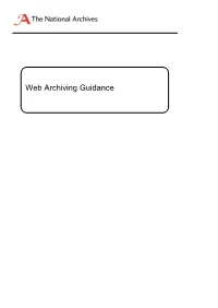 Basic Web Archiving Guidance