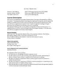 Course Description This Course Is an Exploration of Modern Chinese History, Focusing on the Period from 1840 to the Present